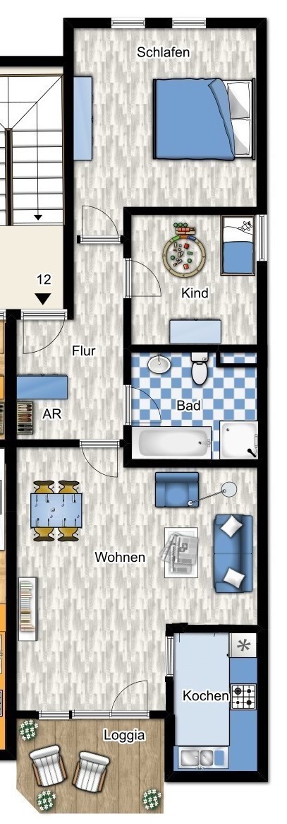 Grundriss Etagenwohnung Bielefeld