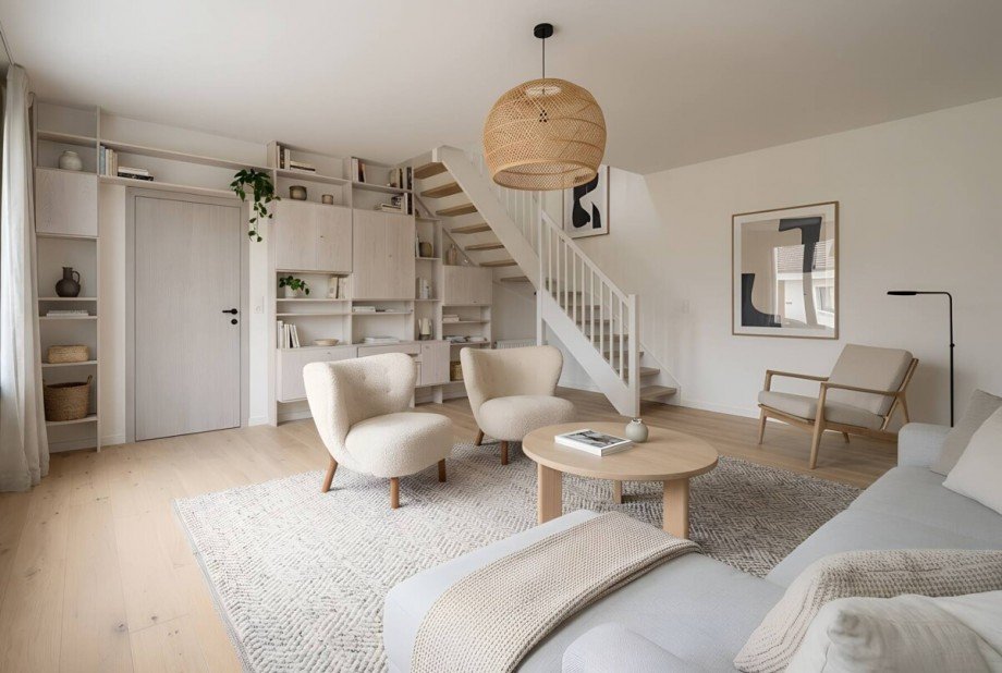 EG Wohnzimmer mit KI generiert! Zweifamilienhaus Oerlinghausen