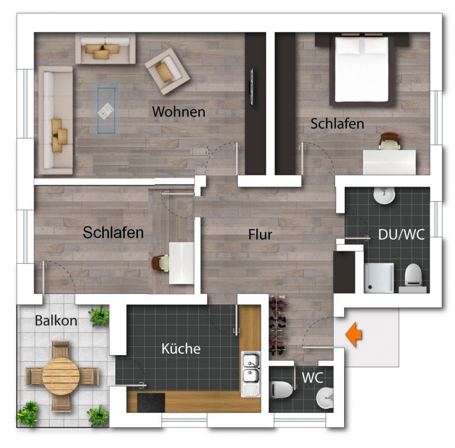 Grundriss Etagenwohnung Bielefeld