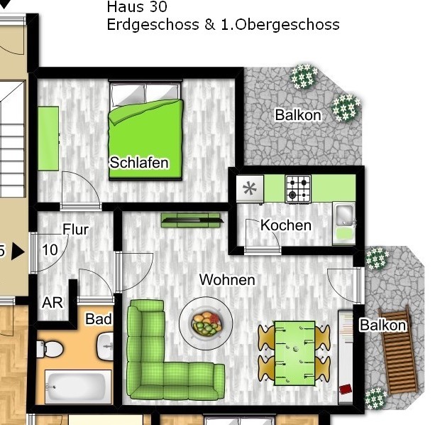 Grundriss WE 5 Erdgeschosswohnung Bielefeld