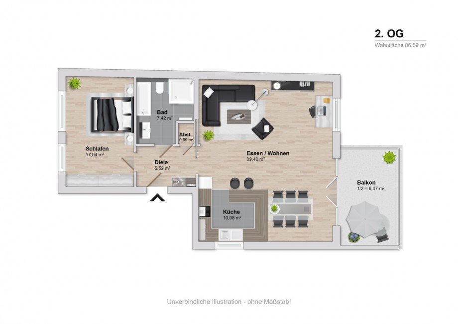 Grundriss Etagenwohnung Bielefeld