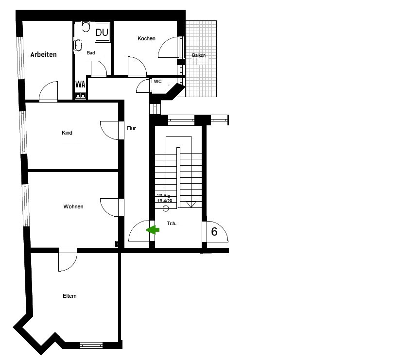 Grundriss Etagenwohnung Bielefeld