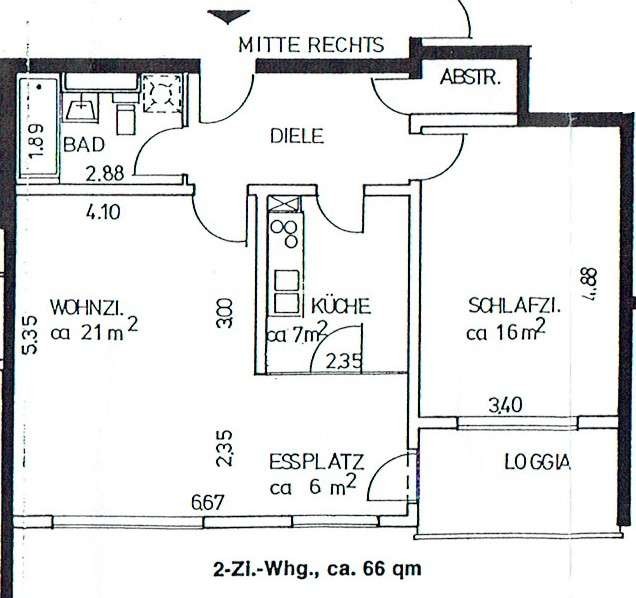 Grundriss Etagenwohnung Bielefeld / Gro�dornberg