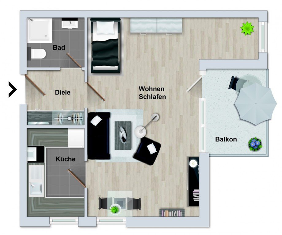 Grundriss Etagenwohnung Bielefeld