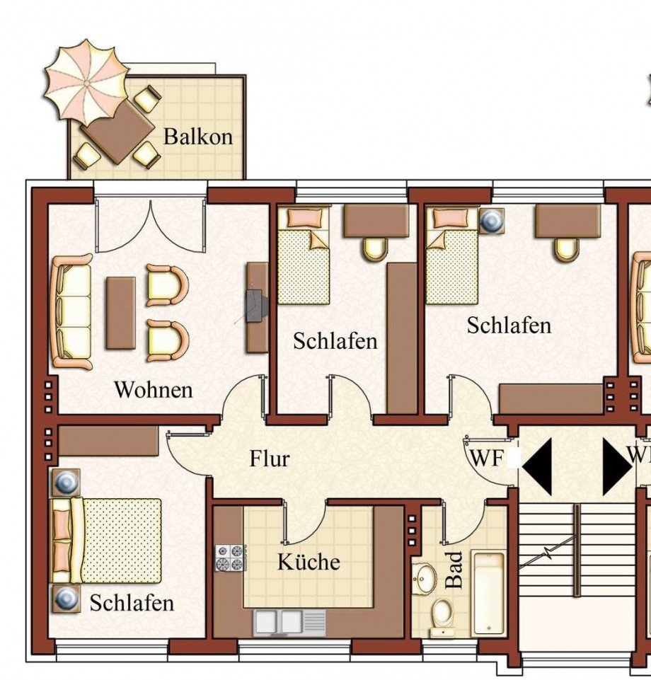Grundriss Etagenwohnung Bielefeld