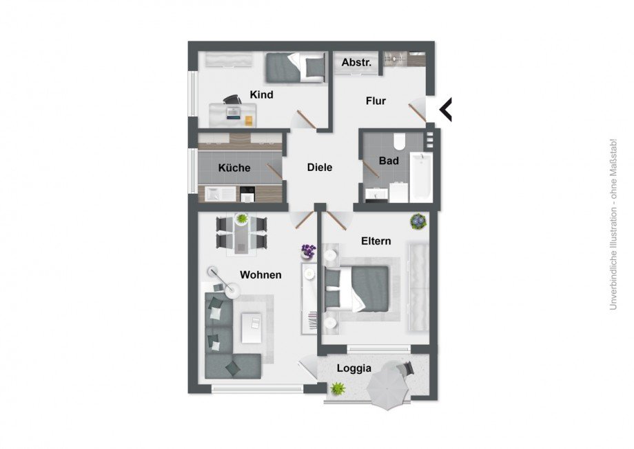 Grundriss Etagenwohnung Bielefeld