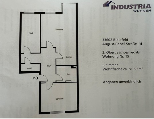 Grundriss Etagenwohnung Bielefeld