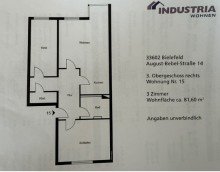 Grundriss Sch�ne 3-Zimmerwohnung zwischen Bielefelder Innenstadt u. Hauptbahnhof