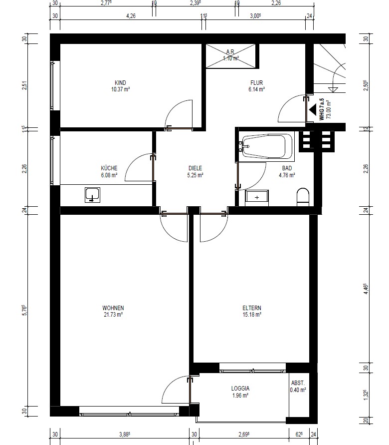 Grundriss Etagenwohnung Bielefeld