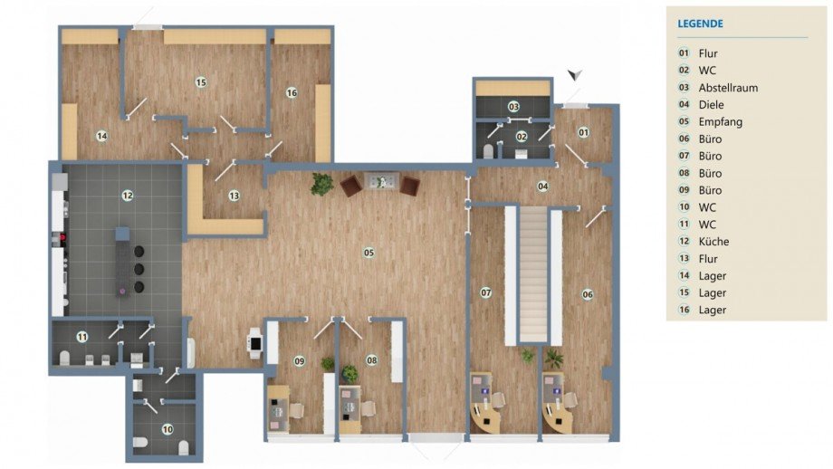 Grundriss B�rofl�che Bielefeld