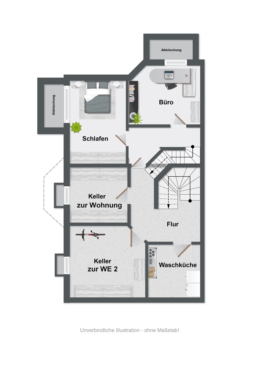 Grundriss UG Erdgeschosswohnung Bielefeld / Schildesche