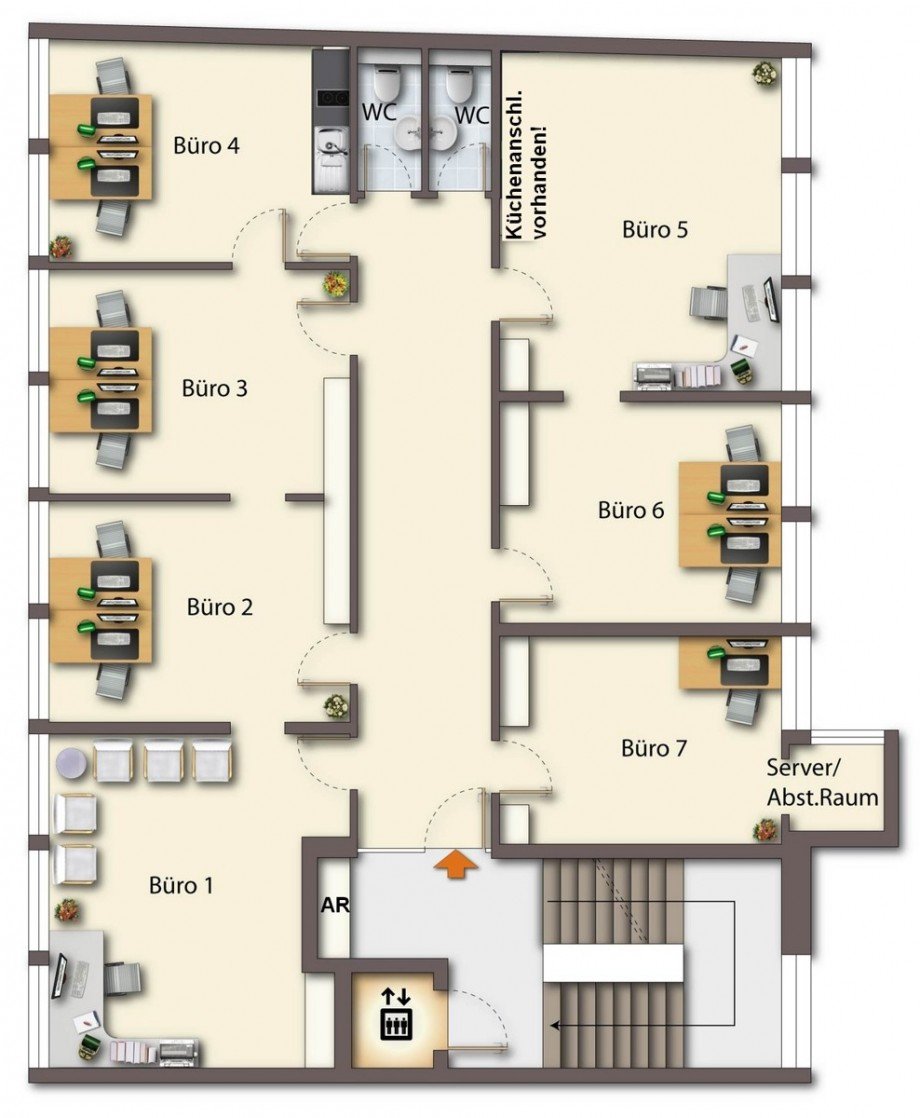Grundriss B�rohaus Bielefeld