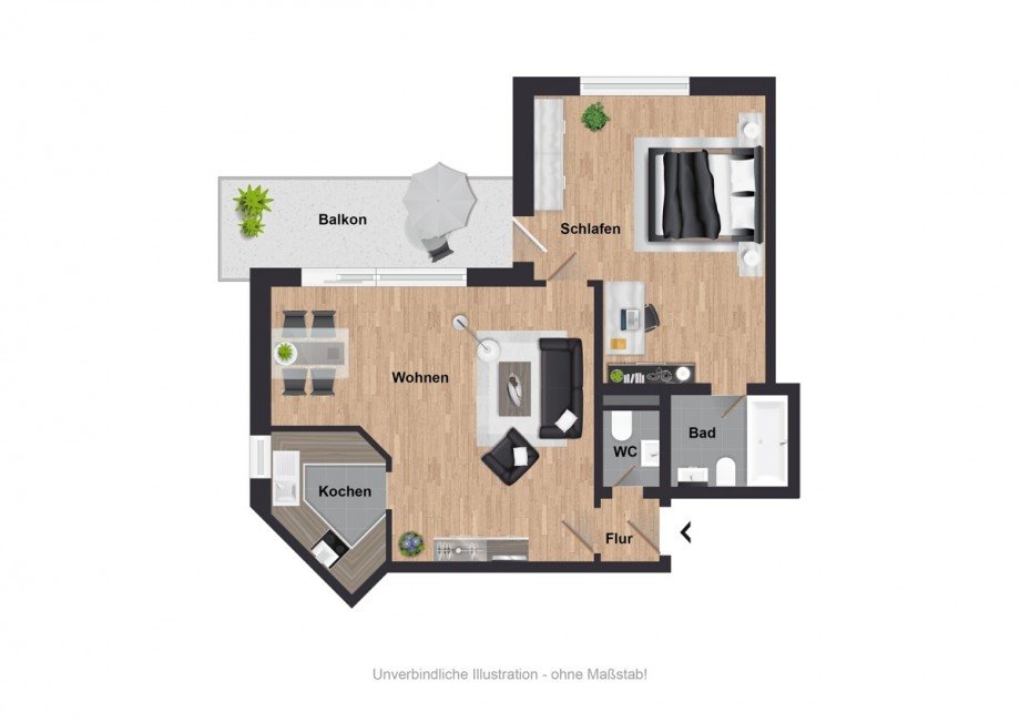 Grundriss Etagenwohnung Bielefeld / Hoberge