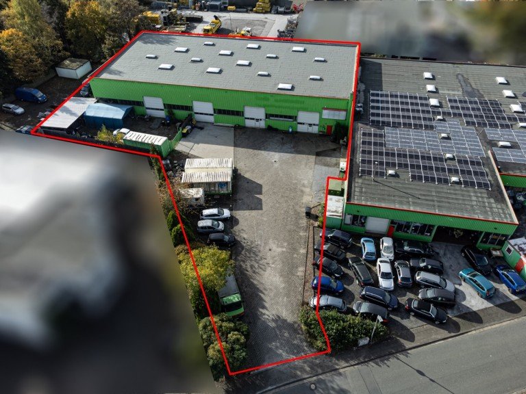 Luftbild Bielefeld Halle Gewerbeimmobilie mit 4 Sektionaltoren, Dach ist erneuert! In Autobahnn�he am Ostring - Bielefeld