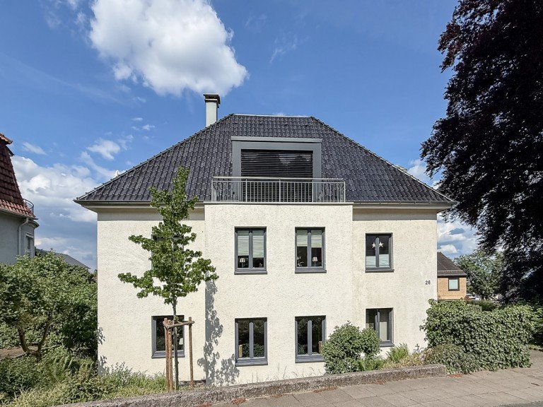 Stra�enansicht Bielefeld Erdgeschosswohnung Traumhafte 3- Zimmer-Erdgeschosswohnung im Bielefelder Westen (Dornberger Str.)