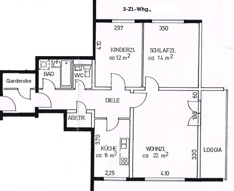 Grundriss Etagenwohnung Bielefeld
