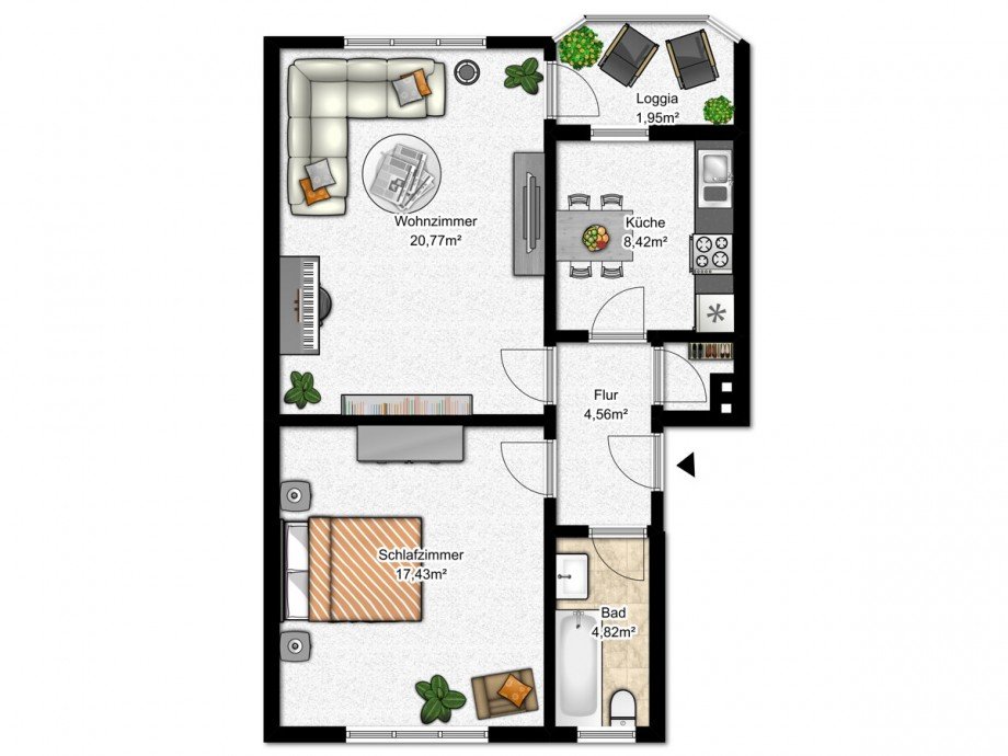 Grundriss Etagenwohnung Bielefeld