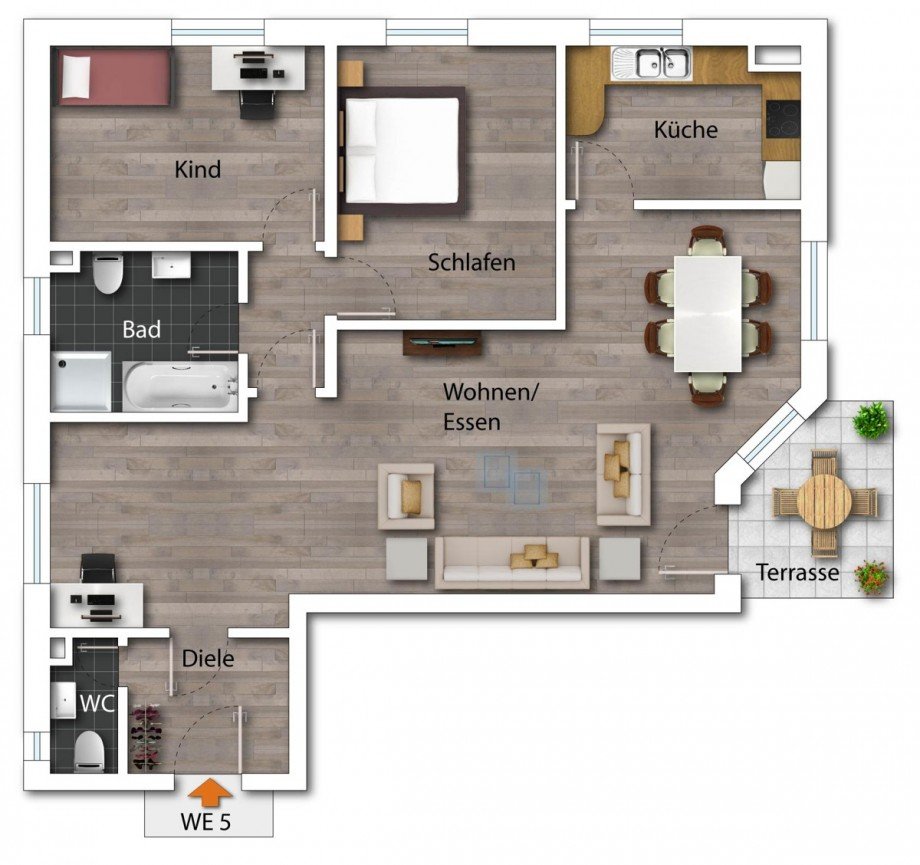 Grundriss Etagenwohnung Bielefeld