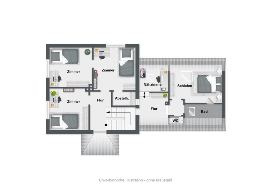 Dachgeschoss Zweifamilienhaus Bielefeld / Ummeln