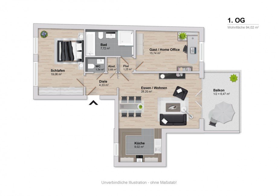 Grundriss Etagenwohnung Bielefeld