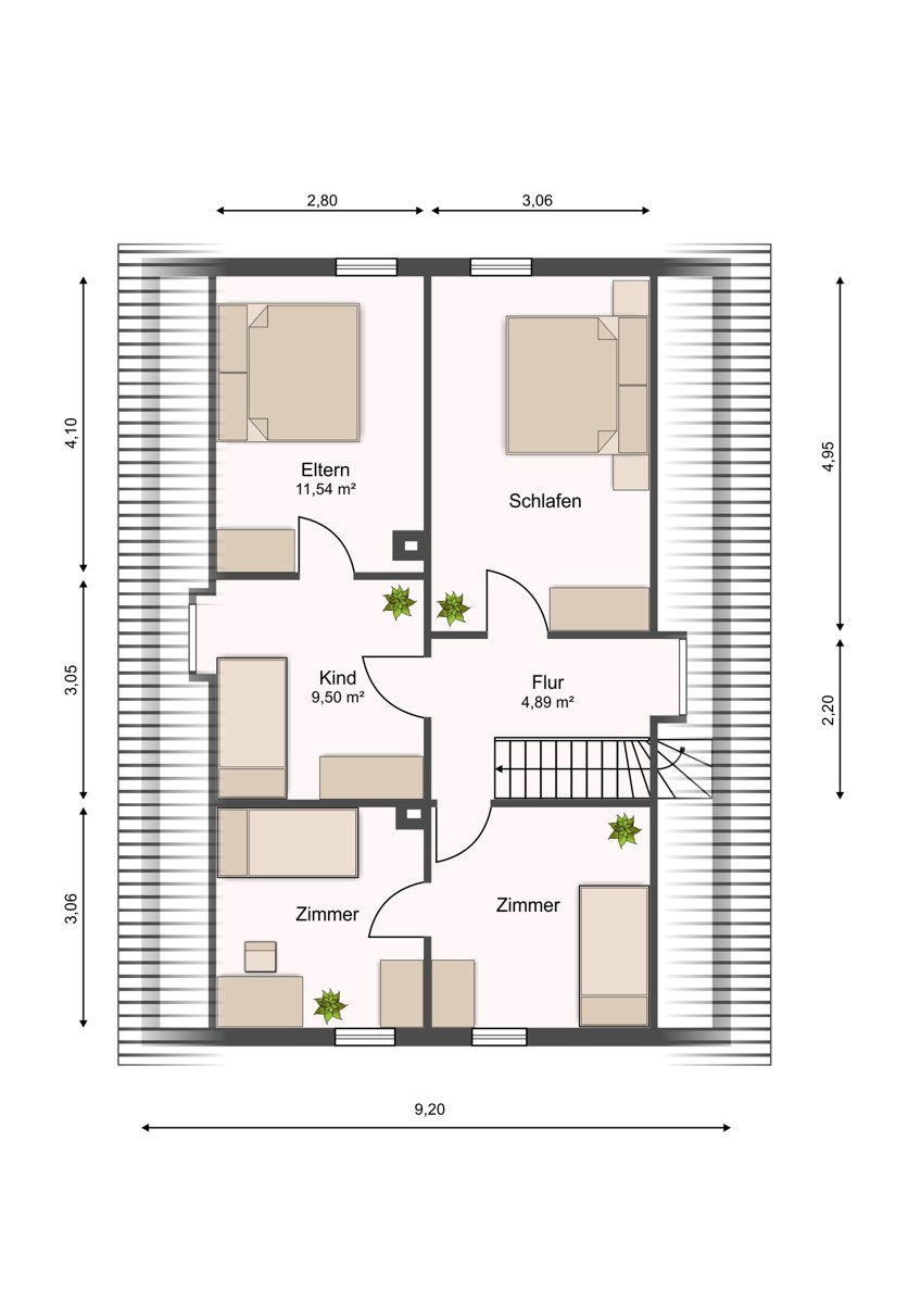 Grundriss DG Einfamilienhaus Schlo� Holte-Stukenbrock