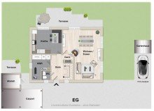 Grundriss Erdgeschoss Familienoase! Gem�tliches und energiesparendes Einfamilienhaus in G�tersloh - Friedrichsdorf