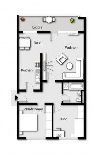 Grundriss WG geeignet! 3 Zimmer Wohnung in Unilage mit Balkon - in Bielefeld - Gro�dornberg