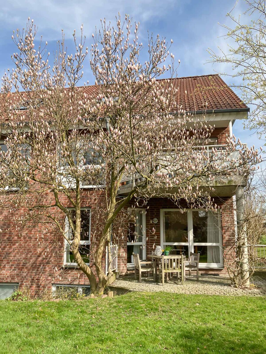 Hausansicht Gartenseite Erdgeschosswohnung Bielefeld / Schildesche