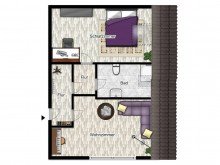 Grundriss 2 ZKB Dachgeschosswohnung in Bielefeld-Heepen