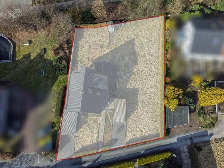 Drohnenfoto - eingerahmt Wohngrundst�ck Bielefeld / Hoberge