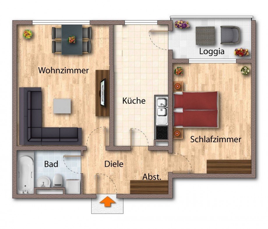 Grundriss Etagenwohnung Bielefeld / Dornberg