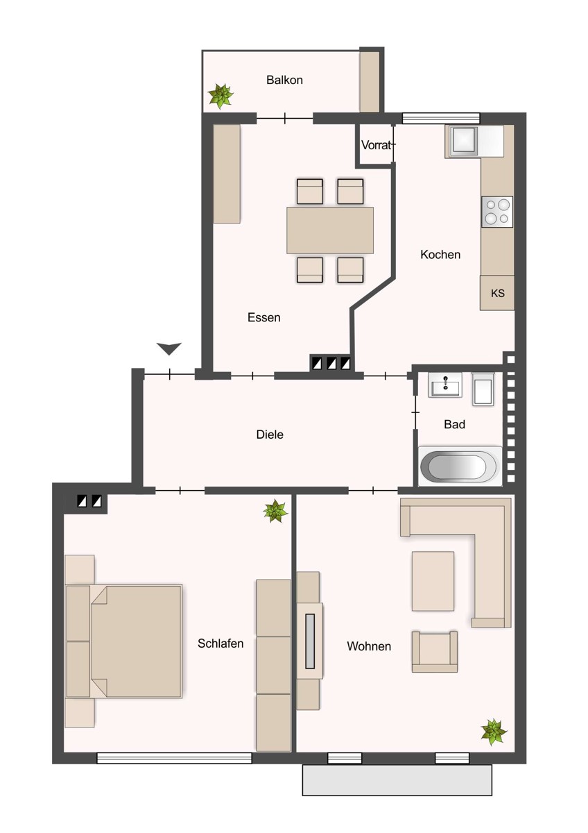 Grundriss Etagenwohnung Bielefeld