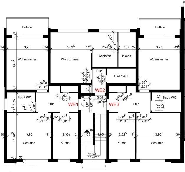 13-Grundriss Erdgeschoss Mehrfamilienhaus Bielefeld