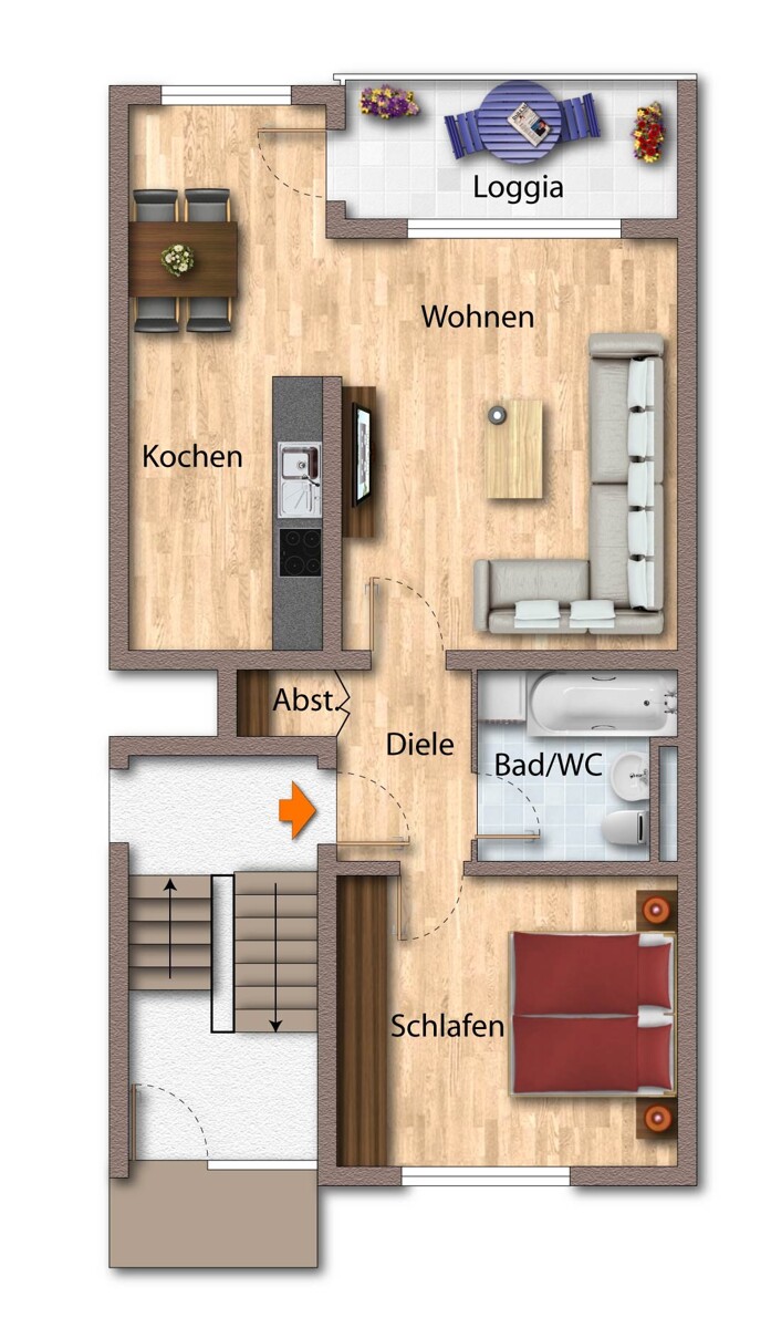 Grundriss Etagenwohnung Bielefeld