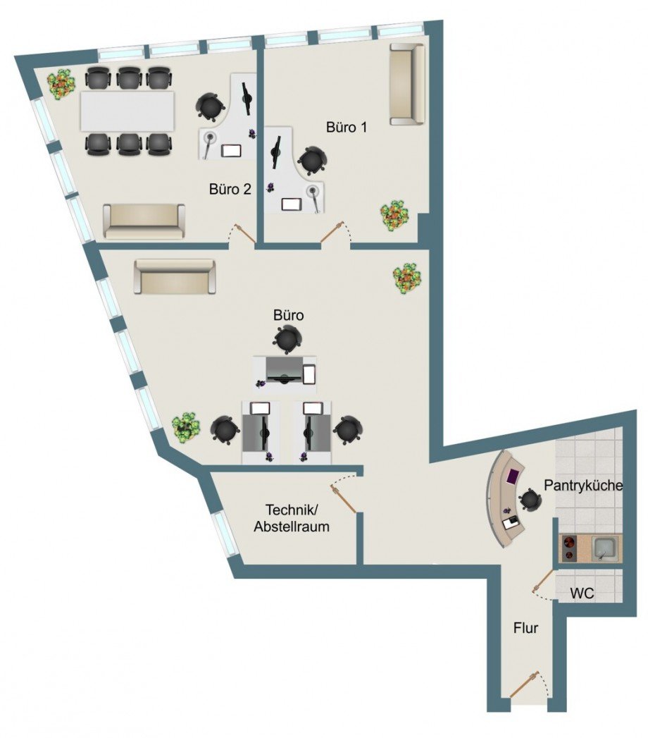 Grundriss B�rofl�che Bielefeld