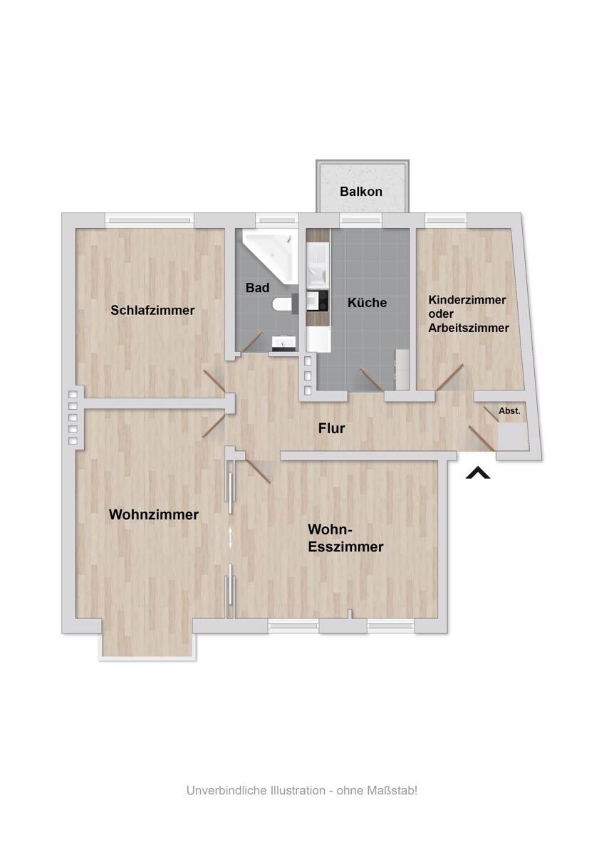 Grundriss Etagenwohnung Bielefeld