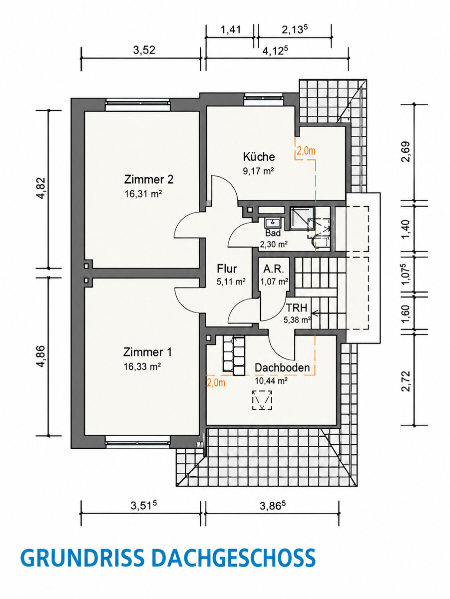Dachgeschoss Mehrfamilienhaus Bielefeld / Gellershagen