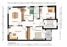 Grundriss OG Wundersch�nes 3 Familienhaus am Ostpark!