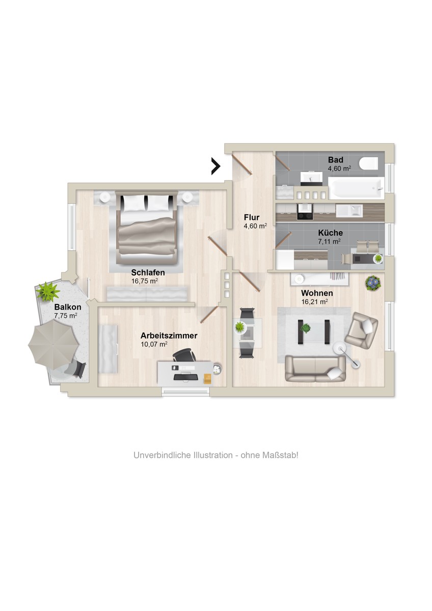 Grundriss Etagenwohnung Bielefeld