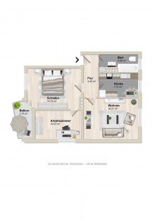 Grundriss Super Gelegenheit N�he Lenkwerk! 
3 Zimmerwohnung, Bielefeld Mitte-Ost
