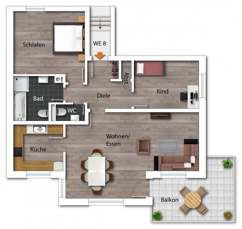 Grundriss Etagenwohnung Bielefeld