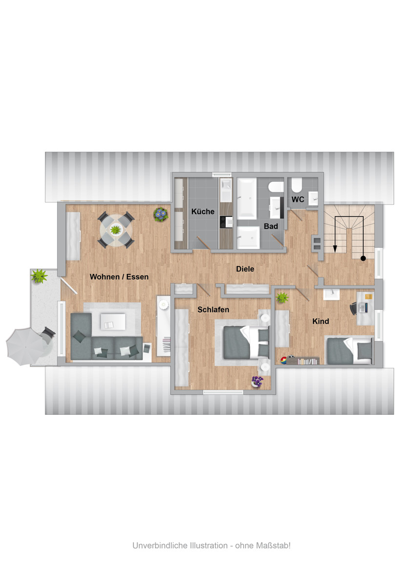 Dachgeschoss Zweifamilienhaus Bielefeld