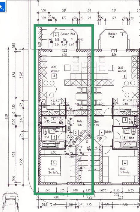 Grundriss Etagenwohnung Bielefeld