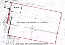 Skizze Beheizbare Lagerfl�che mit Laderampe in TOP Pflegezustand im Bielefelder Osten