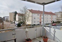 Balkonausblick Singleappartement mit Balkon Bj. 2000  - N�he Brackwede Kirche