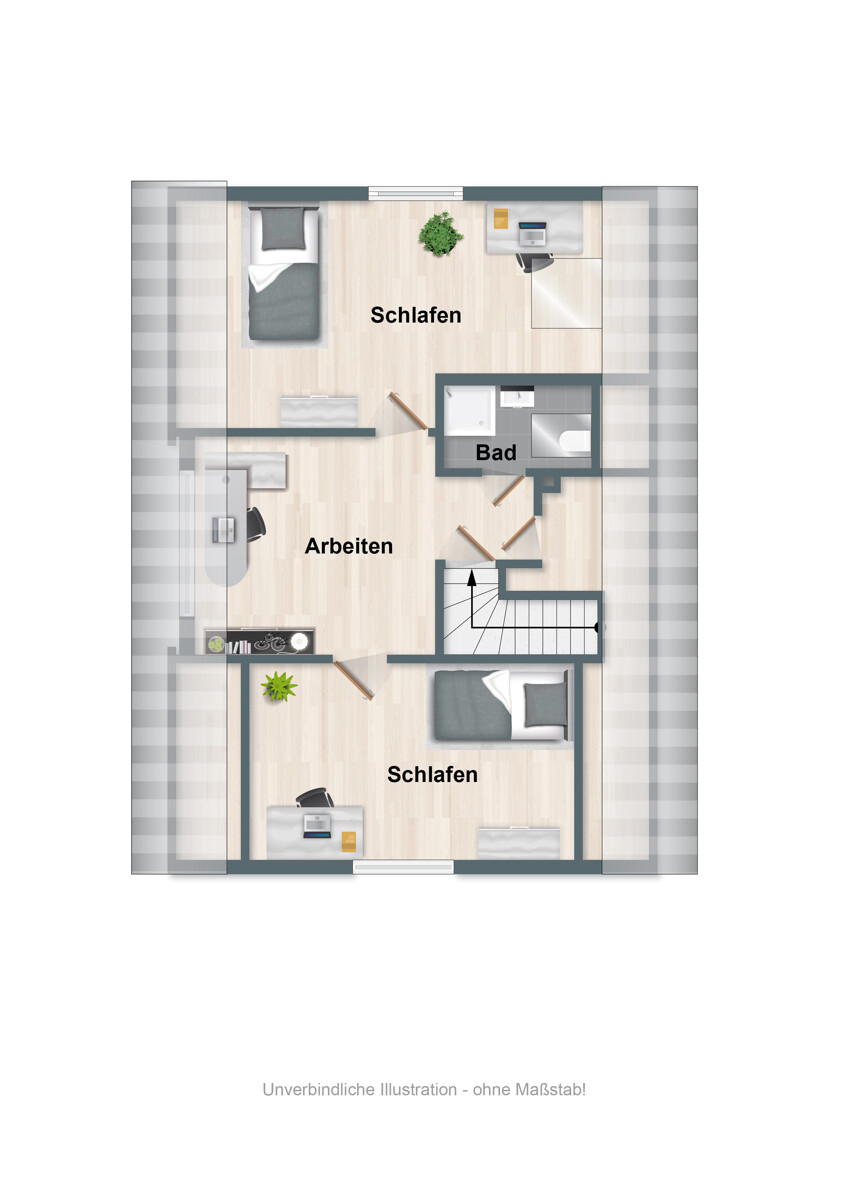 Grundriss DG Einfamilienhaus Bielefeld / Oldentrup