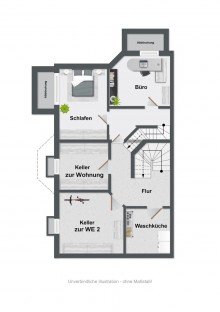 Grundriss UG Schmuckst�ck in Bielefeld-Schildesche: EG-Wohnung mit Gartenidylle! Sicher und langfristig vermietet