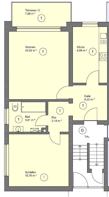 Grundriss Erdgeschosswohnung Bielefeld