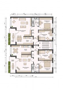 Grundriss 1+2 OG Attraktives 8-Familienhaus in Bielefeld-Brake