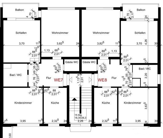 15-Grundriss Erdgeschoss Mehrfamilienhaus Bielefeld